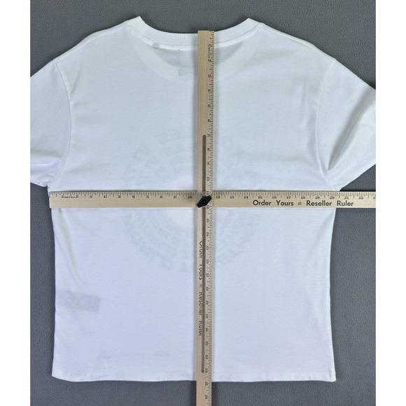 The Kooples Shirt Womens 3 Large White World Graphic Urban Chic Punk New - Picture 5 of 8